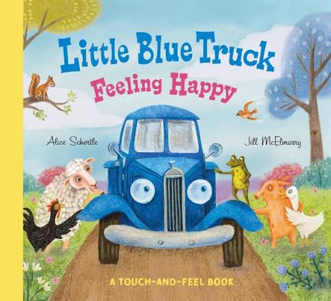 Little blue truck feeling happy